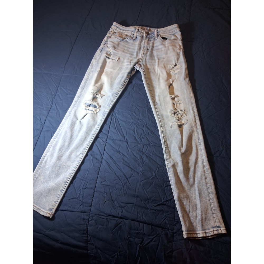 American Eagle‎ Jeans Mens 28x30 Blue Light Wash Airflex Athletic Skinny Fit